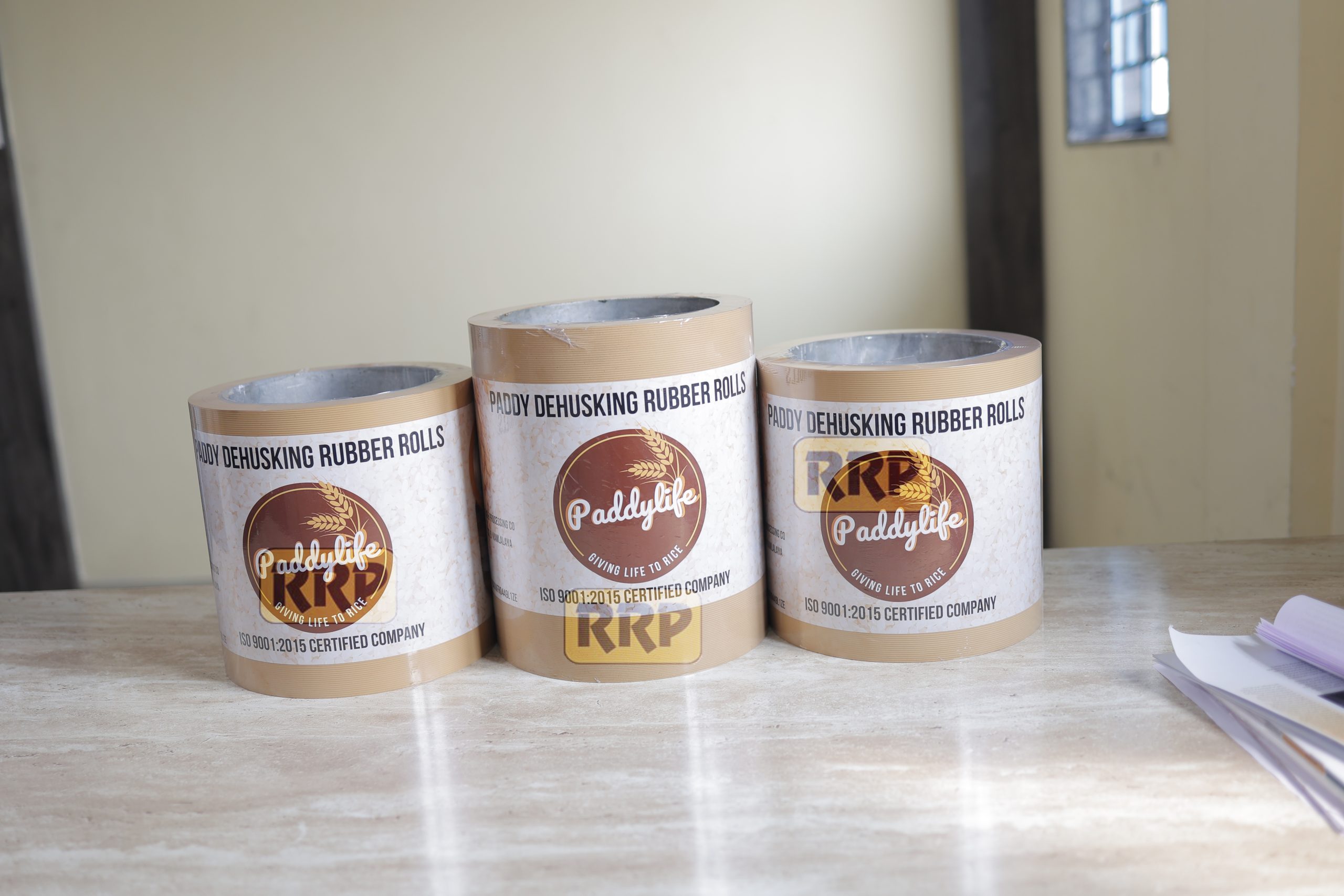 Paddylife rice rubber rollers installed in a modern rice mill